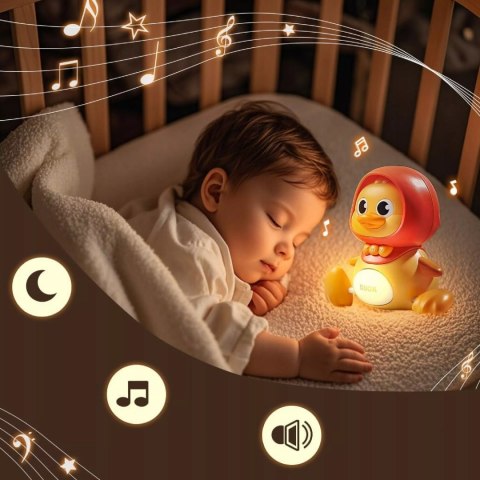 Interaktywna kaczka z maluchem na magnes dla dzieci nauka raczkowania Luxma