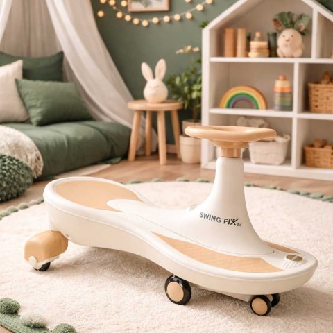 Jeździk grawitacyjny LED Swing Fix S4 świecące koła z muzyką grający 76cm złoto-biały max 100kg Kik Sp. z o. o. Sp. k.