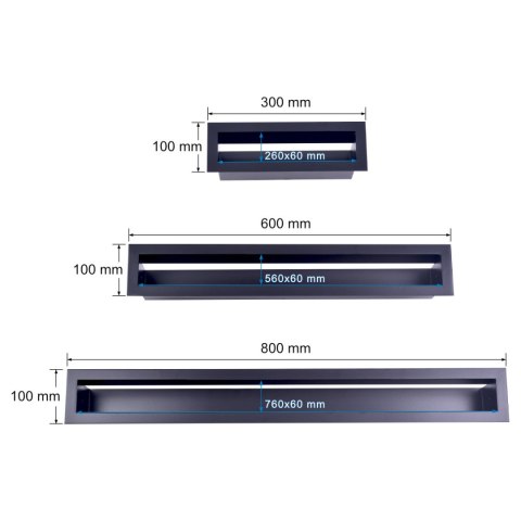 KRATKA KOMINKOWA LUFT 100*600MM UN