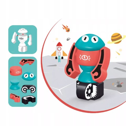 Klocki magnetyczne dla dzieci roboty 21 elementów kosmiczna zabawa Luxma