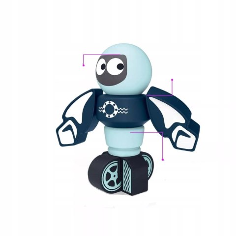 Klocki magnetyczne dla dzieci roboty 21 elementów kosmiczna zabawa Luxma