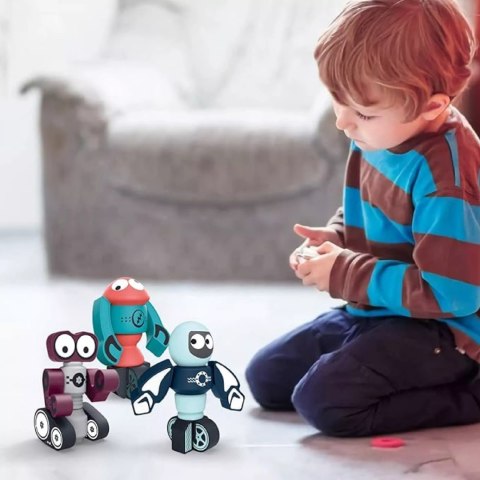 Klocki magnetyczne dla dzieci roboty 21 elementów kosmiczna zabawa Luxma