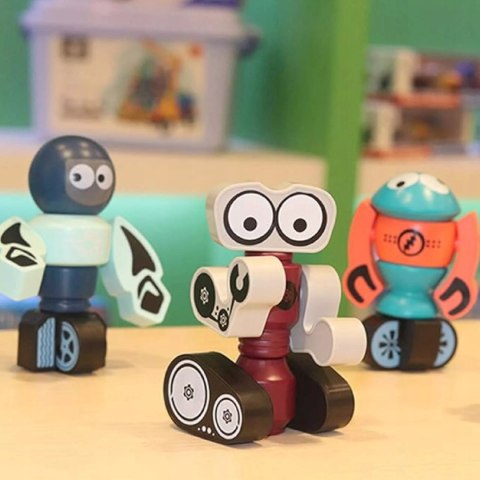 Klocki magnetyczne dla dzieci roboty 21 elementów kosmiczna zabawa Luxma