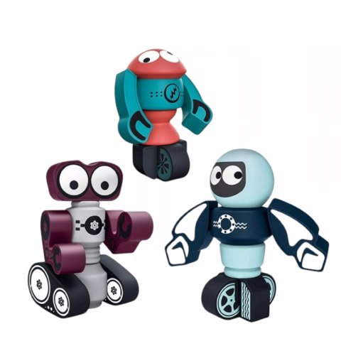 Klocki magnetyczne dla dzieci roboty 21 elementów kosmiczna zabawa Luxma