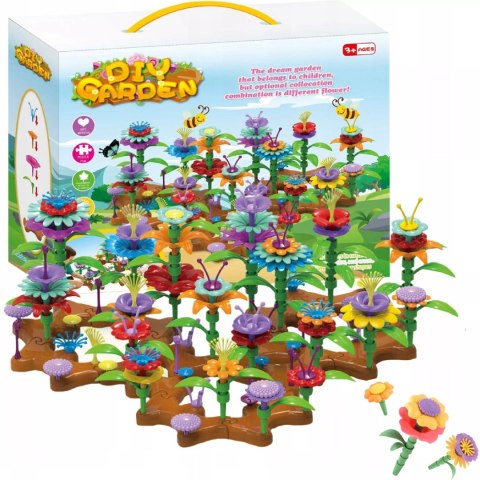 Kreatywny Ogródek klocki konstrukcyjne 148 El. Kwiaty Edukacyjne kwiatki Luxma