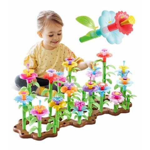 Kreatywny Ogródek klocki konstrukcyjne 148 El. Kwiaty Edukacyjne kwiatki Luxma