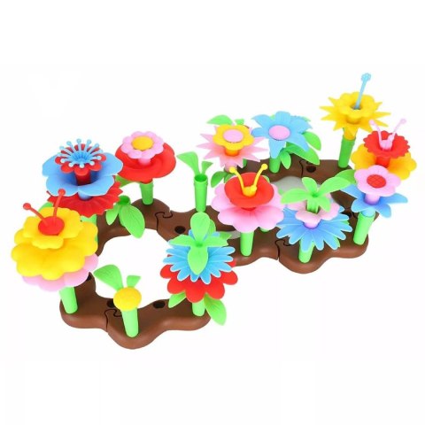 Kreatywny Ogródek klocki konstrukcyjne 148 El. Kwiaty Edukacyjne kwiatki Luxma