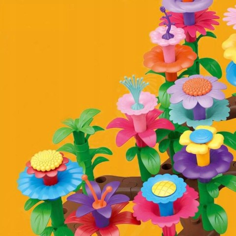 Kreatywny Ogródek klocki konstrukcyjne 148 El. Kwiaty Edukacyjne kwiatki Luxma