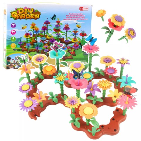 Kreatywny Ogródek klocki konstrukcyjne 148 El. Kwiaty Edukacyjne kwiatki Luxma