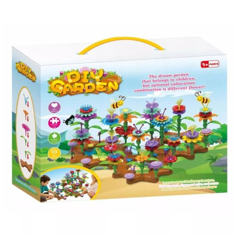 Kreatywny Ogródek klocki konstrukcyjne 148 El. Kwiaty Edukacyjne kwiatki Luxma