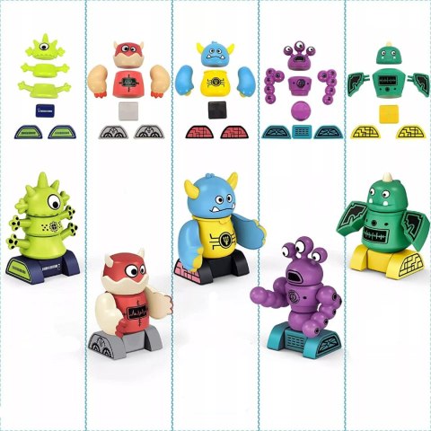 Magnetyczne Potwory Klocki Roboty dla dzieci 18m+ Zabawka Edukacyjna Luxma