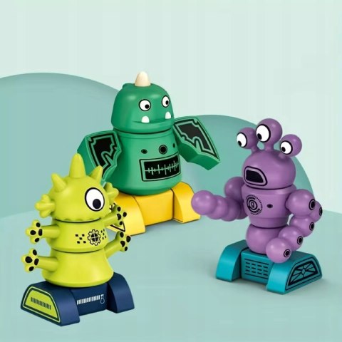 Magnetyczne Potwory Klocki Roboty dla dzieci 18m+ Zabawka Edukacyjna Luxma