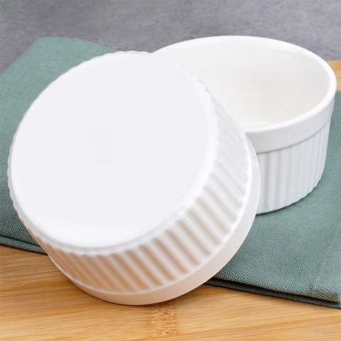 Miseczki do Zapiekania 260 ml Porcelanowe Białe Zestaw 2 szt VILDE