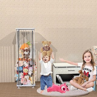 Organizer na pluszaki i zabawki stojak z elastycznymi pasami, pojemny Luxma