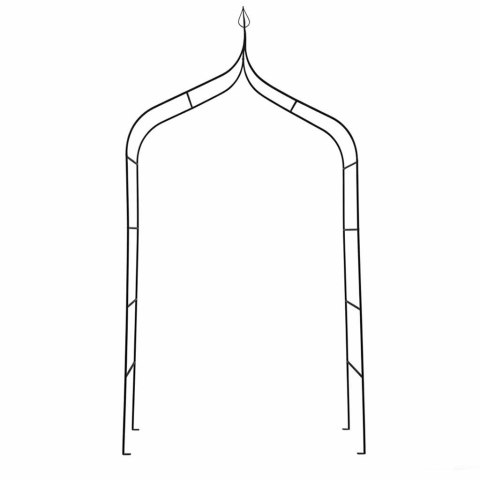 Pergola ogrodowa LUARO metalowa łuk z grotami na róże kwiaty pnącza 265 cm Kik Sp. z o. o. Sp. k.
