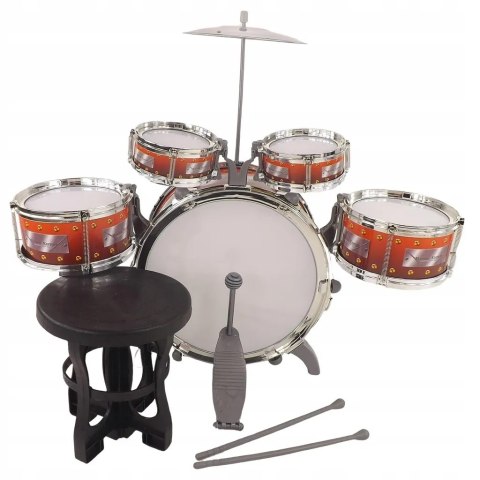 Perkusja dla dzieci 5 bębenków talerz krzesło 2008 Luxma