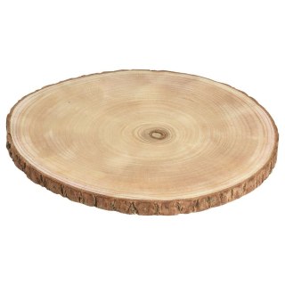 Podstawka Taca Plaster Drewna Naturalna 35 x 2,5 cm VILDE Ozdoba Boho