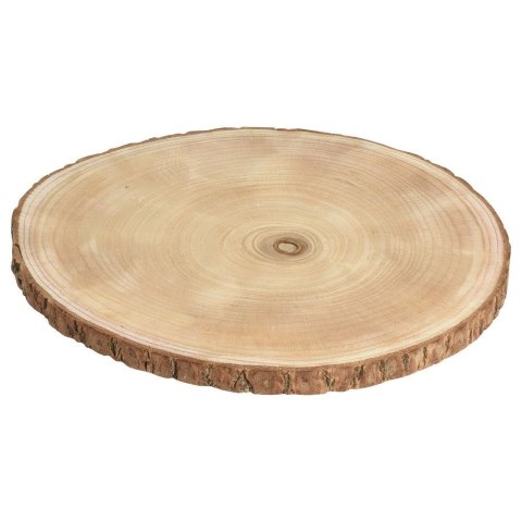 Podstawka Taca Plaster Drewna Naturalna 35 x 2,5 cm VILDE Ozdoba Boho