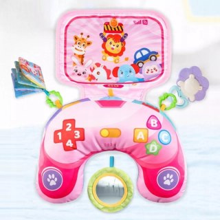 Poduszka Edukacyjna dla Niemowlaka Sensoryczna Zabawa Grzechotka Książeczka Luxma