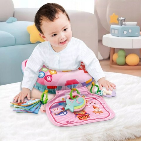 Poduszka Edukacyjna dla Niemowlaka Sensoryczna Zabawa Grzechotka Książeczka Luxma