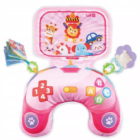 Poduszka Edukacyjna dla Niemowlaka Sensoryczna Zabawa Grzechotka Książeczka Luxma