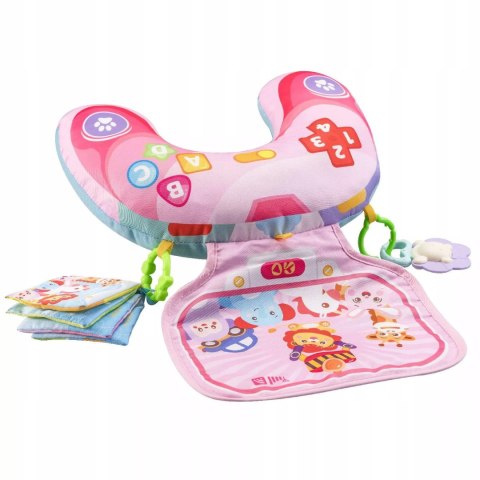 Poduszka Edukacyjna dla Niemowlaka Sensoryczna Zabawa Grzechotka Książeczka Luxma