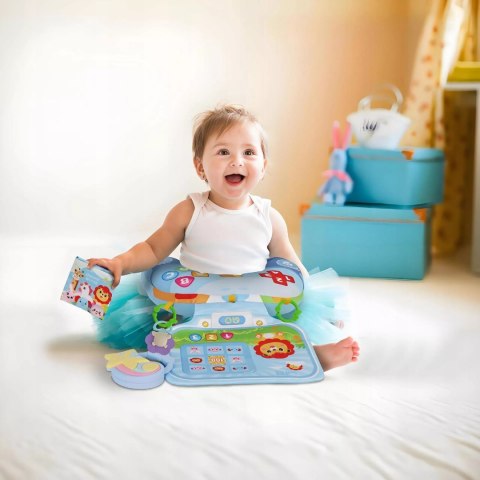 Poduszka Edukacyjna dla Niemowlaka Sensoryczna Zabawa Grzechotki Melodie Luxma