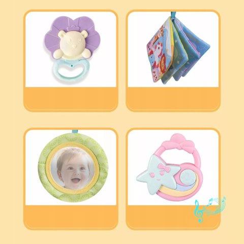 Poduszka Sensoryczna dla Niemowląt Edukacyjna z Panelem Grzechotką Melodie Luxma