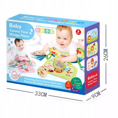 Poduszka Sensoryczna dla Niemowląt Edukacyjna z Panelem Grzechotką Melodie Luxma