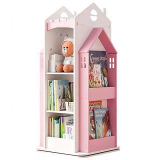 REGAŁ NA KSIĄŻKI OBROTOWY PÓŁKA DOMEK ORGANIZER POKÓJ DZIECIĘCY W360-3 Luxma