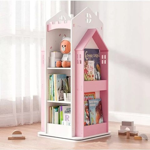 REGAŁ NA KSIĄŻKI OBROTOWY PÓŁKA DOMEK ORGANIZER POKÓJ DZIECIĘCY W360-3 Luxma