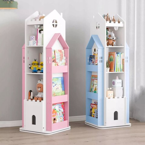 REGAŁ NA KSIĄŻKI OBROTOWY PÓŁKA DOMEK ORGANIZER POKÓJ DZIECIĘCY W360-3 Luxma