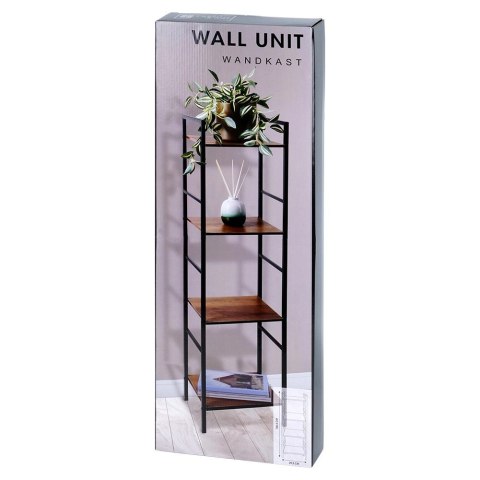 Regał Metalowy Czarny MDF 4 Półki 295 x 235 x 1065 cm TRENDS4YOU