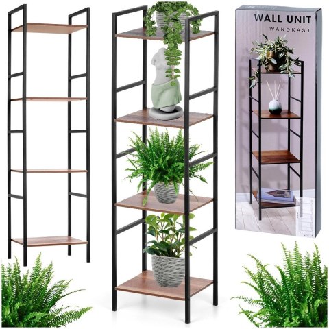 Regał Metalowy Czarny MDF 4 Półki 295 x 235 x 1065 cm TRENDS4YOU