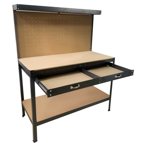 STÓŁ WARSZTATOWY BLACK Z SZUFLADĄ 120*60*155CM UN
