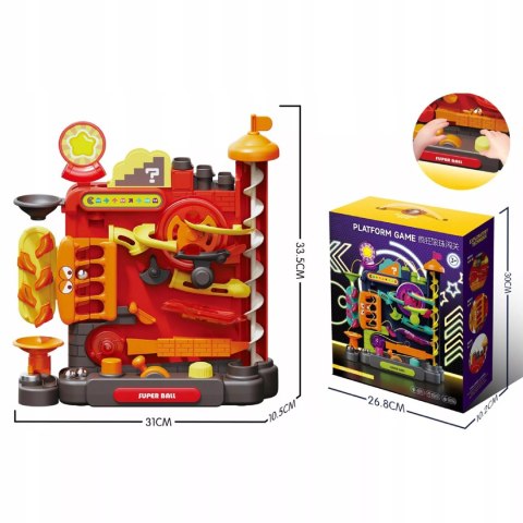 Tor Kulkowy Gra Zręcznościowa logiczna Labirynt 3D 16 Poziomów dla Dzieci Luxma