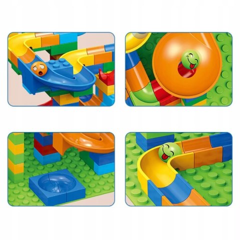 Tor Kulkowy Kulodrom Duży Labirynt Wyścigi Kulek 514 el. klocki Luxma