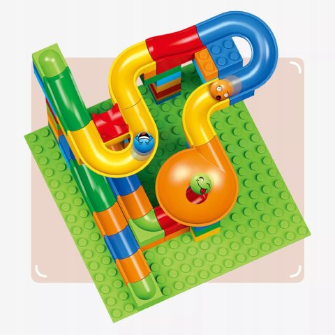 Tor Kulkowy Kulodrom Duży Labirynt Wyścigi Kulek 514 el. klocki Luxma