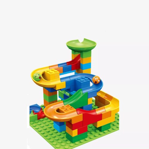 Tor Kulkowy Kulodrom Duży Labirynt Wyścigi Kulek 514 el. klocki Luxma