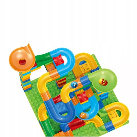 Tor Kulkowy Kulodrom Duży Labirynt Wyścigi Kulek 514 el. klocki Luxma