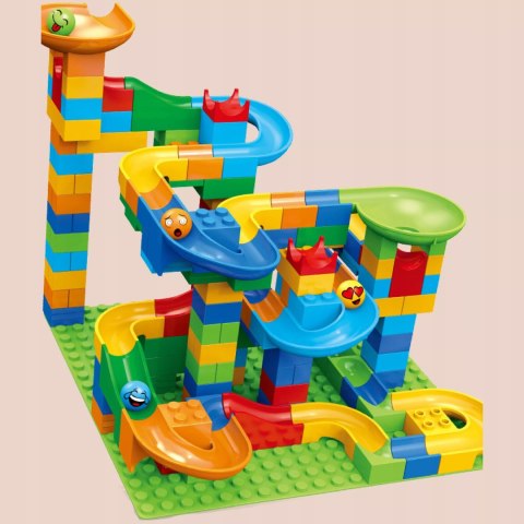 Tor Kulkowy Kulodrom Duży Labirynt Wyścigi Kulek 514 el. klocki Luxma