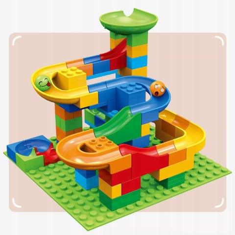 Tor Kulkowy Kulodrom Duży Labirynt Wyścigi Kulek 514 el. klocki Luxma