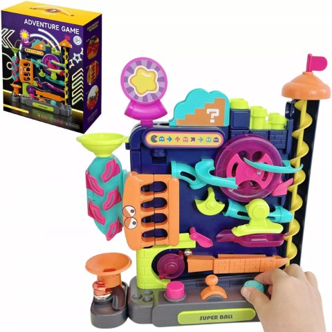 Tor Kulkowy Montessori Gra Zręcznościowa Labirynt 3D 16 Poziomów dla Dzieci Luxma