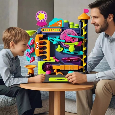 Tor Kulkowy Montessori Gra Zręcznościowa Labirynt 3D 16 Poziomów dla Dzieci Luxma