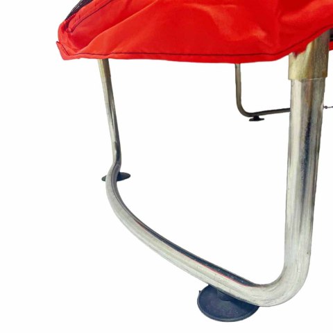 Trampolina dla dzieci ogrodowa siatka piłki koszykówka 150cm czerwona Kik Sp. z o. o. Sp. k.