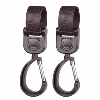 Uniwersalny zestaw 2 zaczepów uchwyt do wózka mocny hak na torbę zakupy Luxma