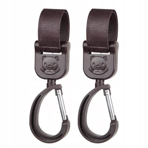 Uniwersalny zestaw 2 zaczepów uchwyt do wózka mocny hak na torbę zakupy Luxma