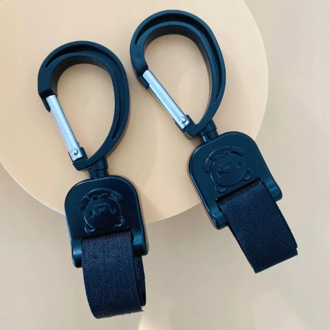 Uniwersalny zestaw 2 zaczepów uchwyt do wózka mocny hak na torbę zakupy Luxma