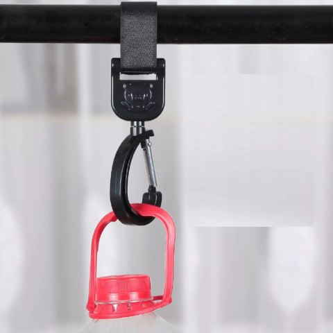 Uniwersalny zestaw 2 zaczepów uchwyt do wózka mocny hak na torbę zakupy Luxma