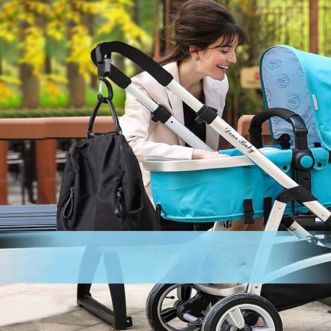 Uniwersalny zestaw 2 zaczepów uchwyt do wózka mocny hak na torbę zakupy Luxma